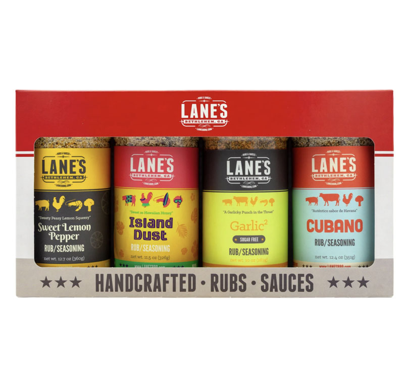 Lane’s BBQ Best of Lane’s 4 pack seasoning rub bottles