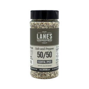 Lane’s BBQ 50/50 salt and pepper seasoning container