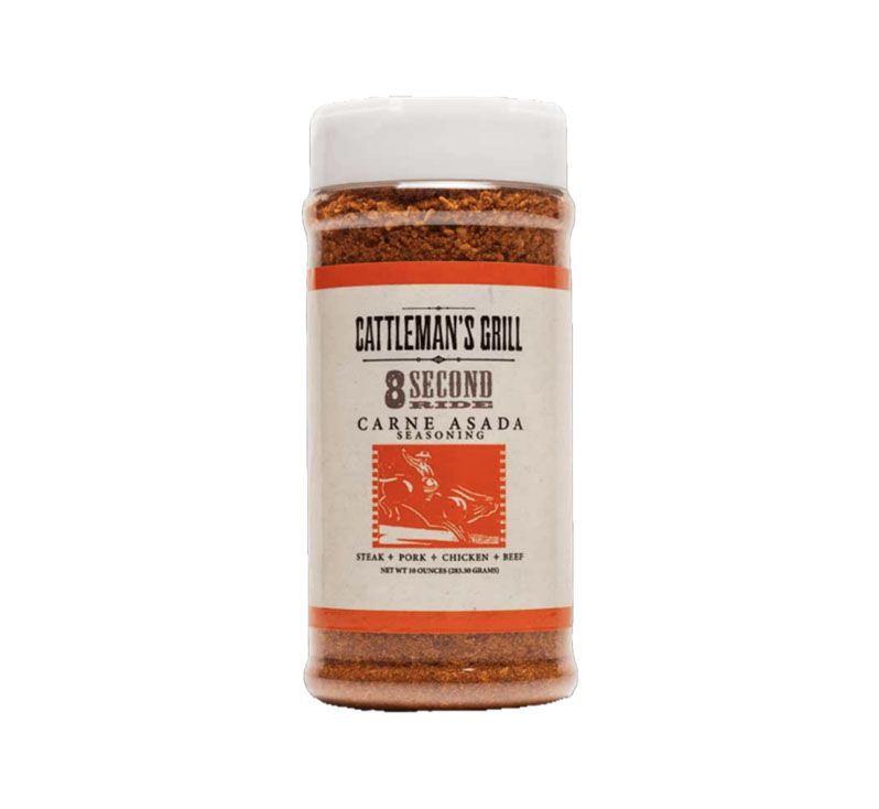 Carne Asada 8 Second Ride seasoning bottle