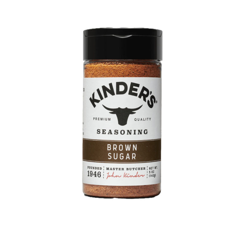 Kinder’s Brown Sugar Seasoning bottle displayed upright
