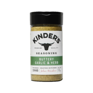 Bottle of Kinder’s Buttery Garlic & Herb Seasoning