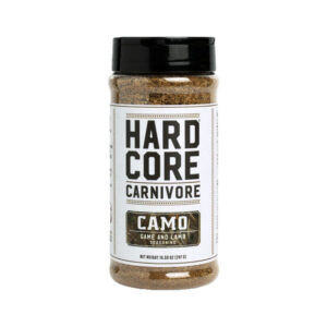 Jar of Hardcore Carnivore Camo Seasoning
