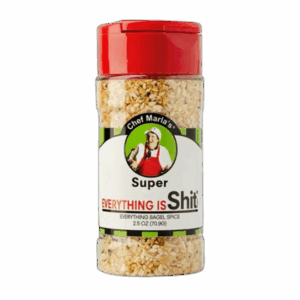 Everything is Shit all-purpose seasoning bottle from Chef Marla