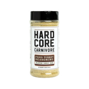 Jar of Limited Edition Hardcore Carnivore Fried Turkey Seasoning