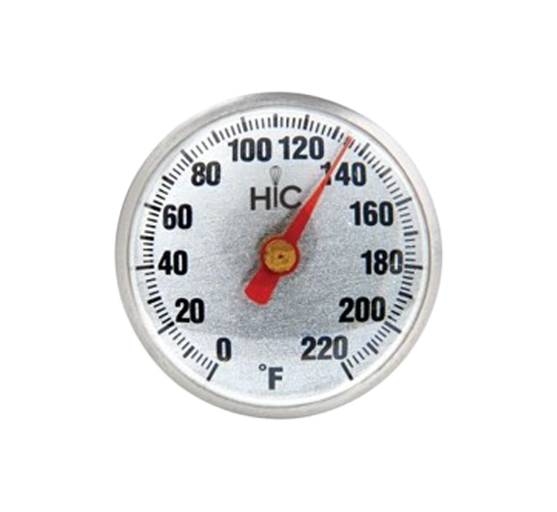 HIC Instant-Read meat thermometer showing front dial