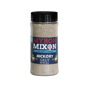 Bottle of Myron Mixon Hickory Salt smoked BBQ seasoning