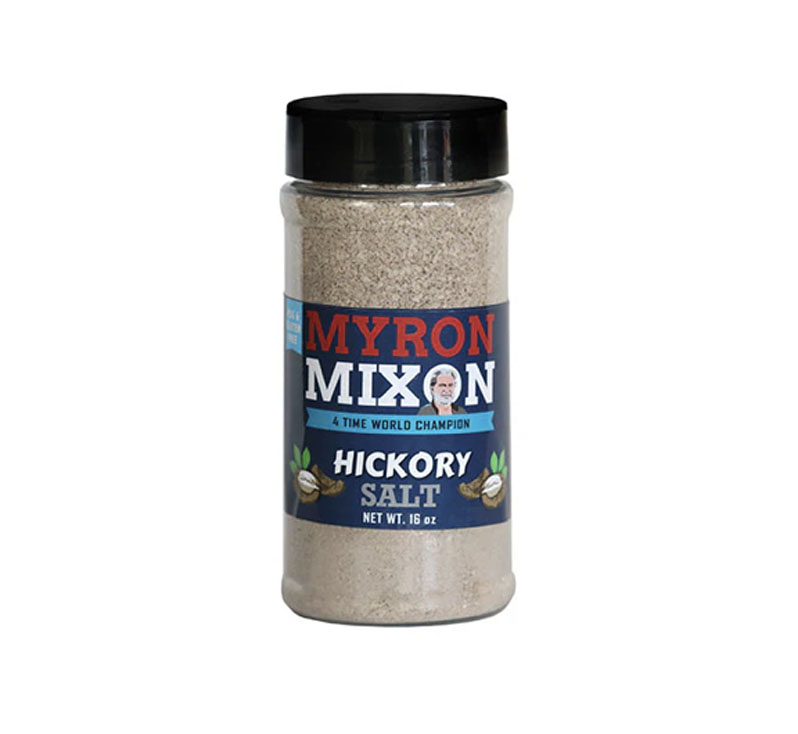 Bottle of Myron Mixon Hickory Salt smoked BBQ seasoning