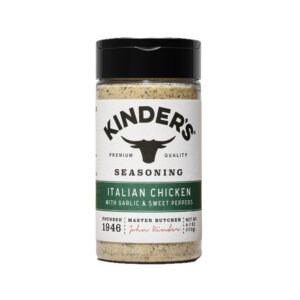 Kinder’s Italian Chicken Seasoning bottle on display