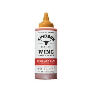 Kinder’s Louisiana Heat Wing Sauce & Dip bottle