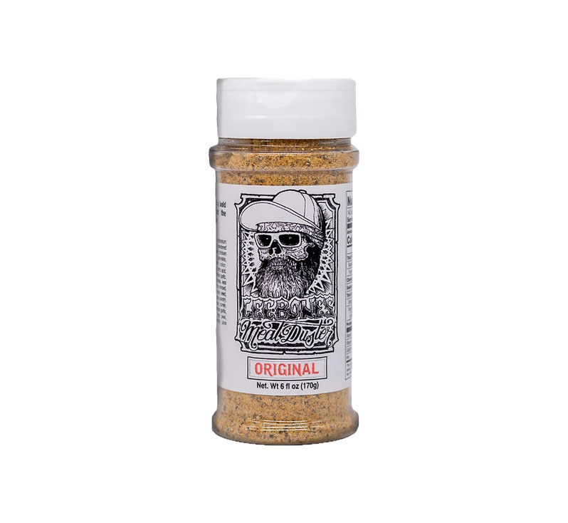 Bottle of Lee-Bones Original Meat Duster seasoning