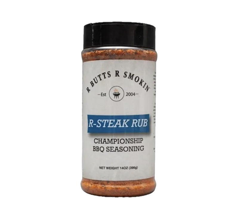 R Butts R Smokin R-Steak seasoning bottle