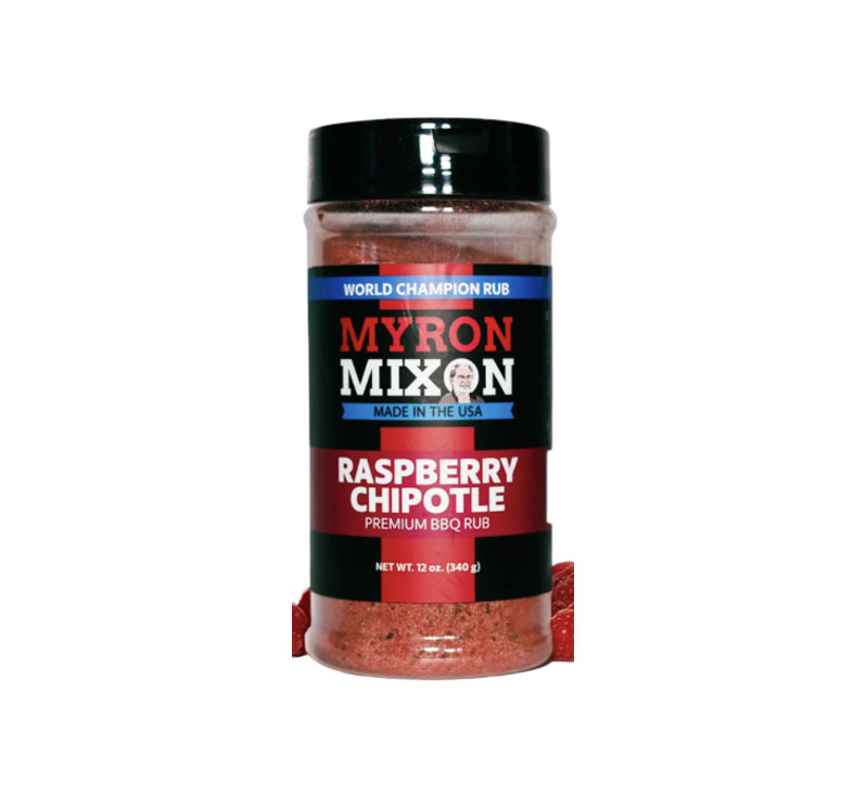 Myron Mixon Raspberry Chipotle BBQ Rub seasoning container