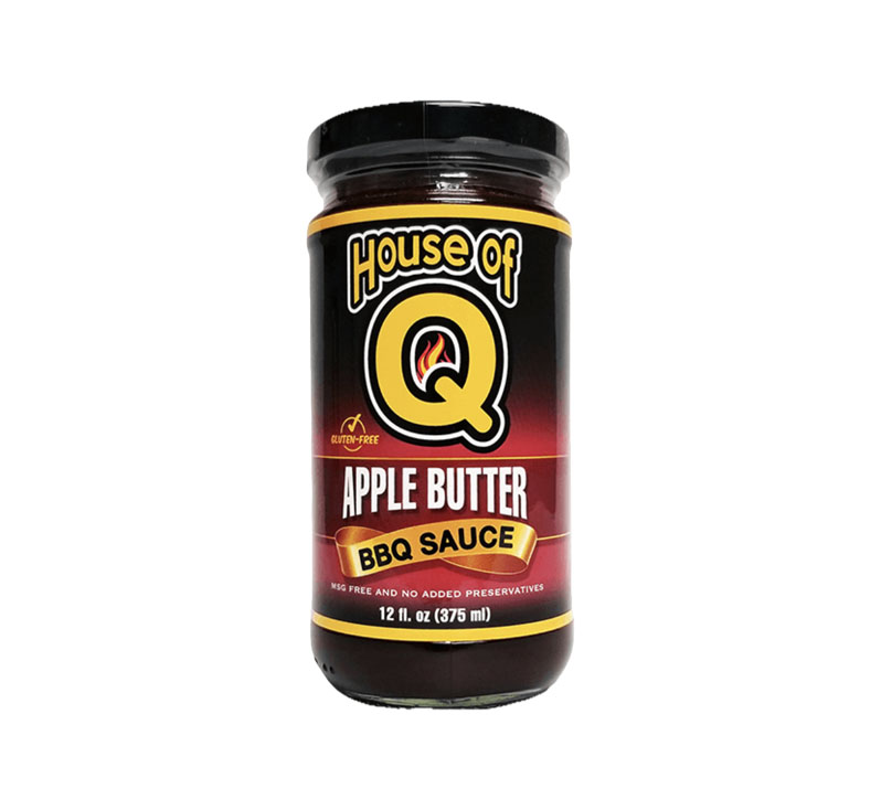 Bottle of House of Q Apple Butter BBQ Sauce
