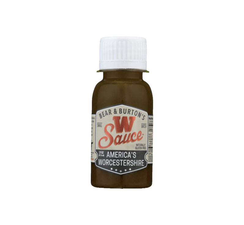 Bottle of Bear & Burton’s W Sauce Worcestershire-style seasoning sauce