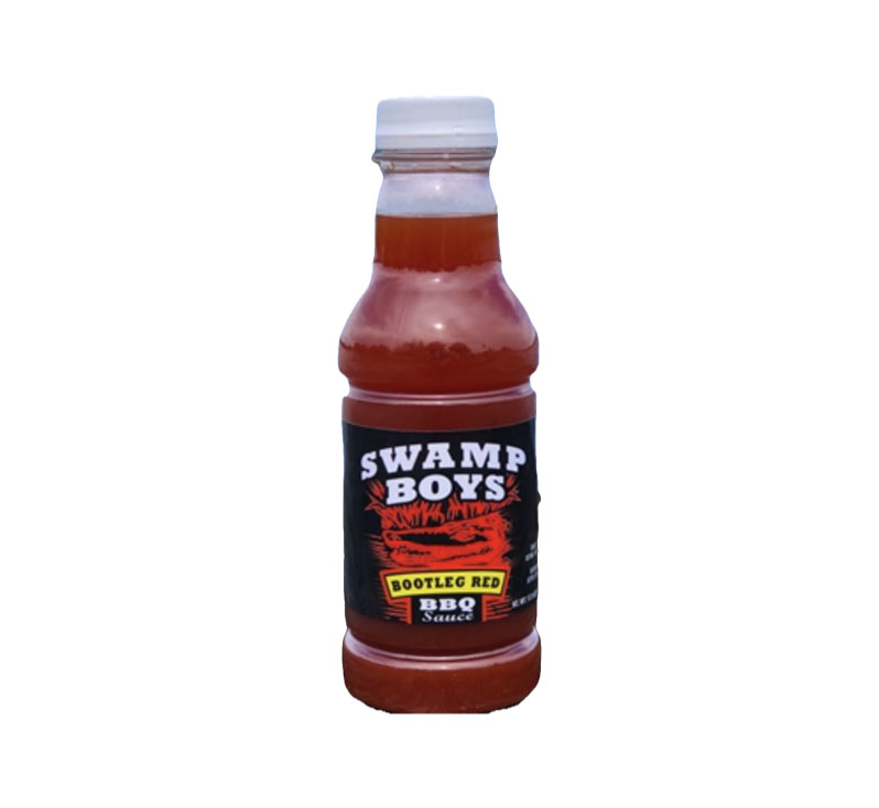Swamp Boys Bootleg Red Vinegar BBQ Sauce bottle