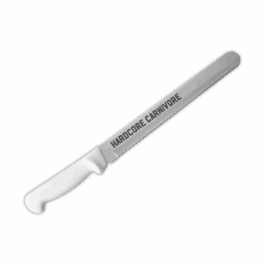 Serrated Brisket & BBQ Slicing Knife on white background