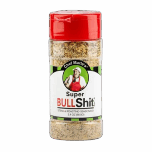 Bull Shit Grilling and Roasting Seasoning bottle with bold BBQ design