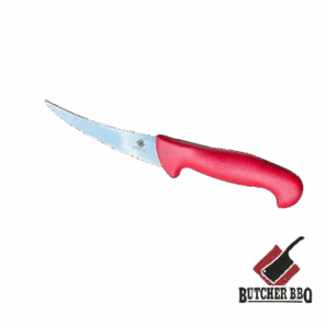 Butcher BBQ curved boning knife isolated view