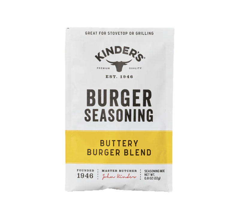 Bottle of Kinder’s Buttery Burger Blend Seasoning
