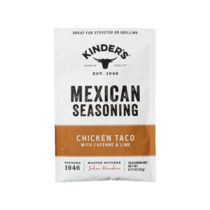 Bottle of Kinder’s Chicken Taco Mexican Seasoning