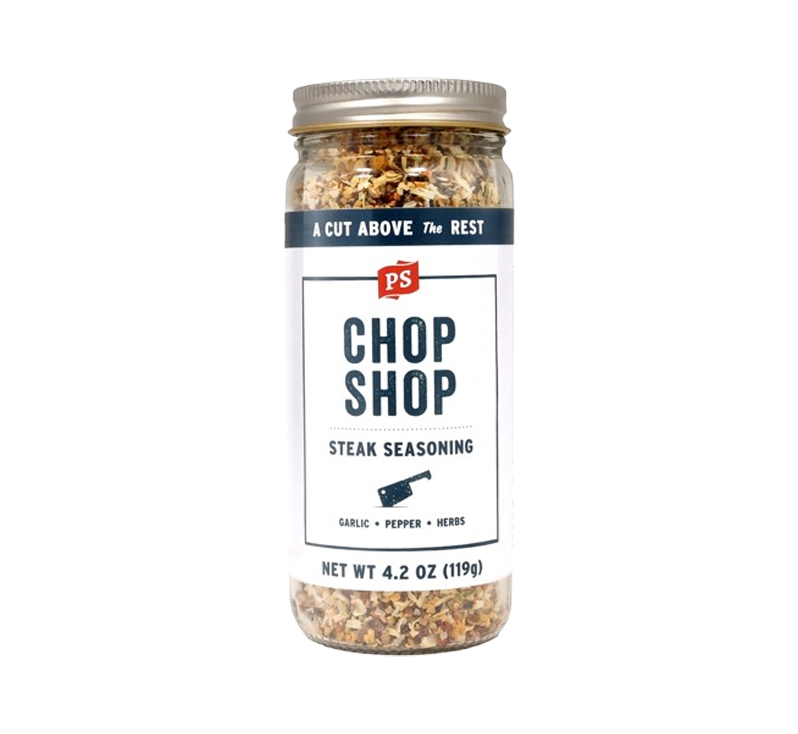 Chop Shop Steak Seasoning shaker bottle