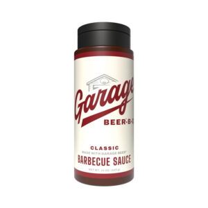 Classic Garage Beer-B-Q barbecue sauce bottle with vintage label
