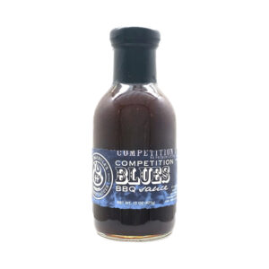Bottle of Hot Wachula’s Competition Glaze BBQ Sauce with bold competition branding