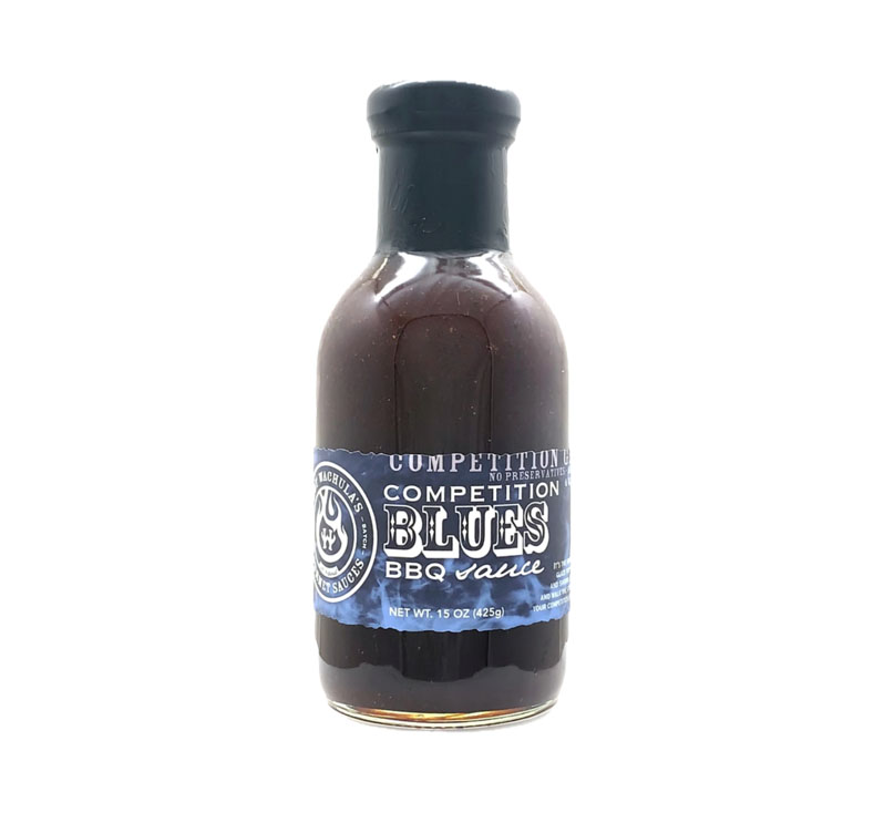 Bottle of Hot Wachula’s Competition Glaze BBQ Sauce with bold competition branding