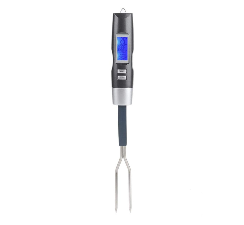 digital meat thermometer grill fork with display
