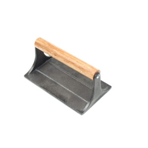 Cast iron Fox Run Bacon Press with wooden handle