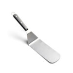 Stainless steel Fox Run griddle spatula with black handle