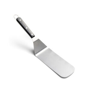Stainless steel Fox Run griddle spatula with black handle