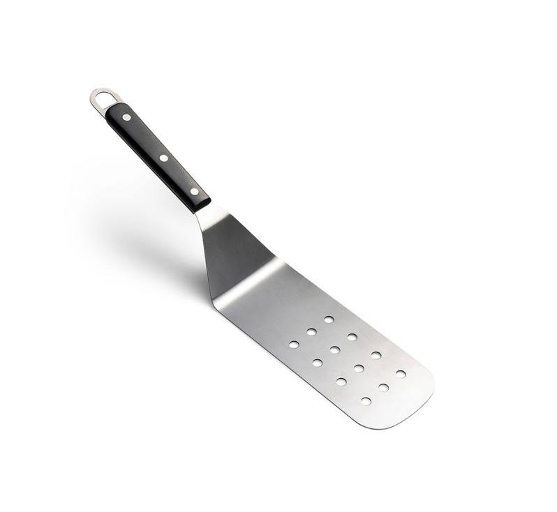 Front view of Fox Run slotted griddle spatula