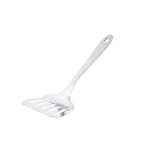 Stainless steel slotted turner with long handle