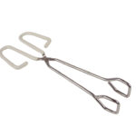 Stainless Fox Run straight kitchen tongs with vinyl ends