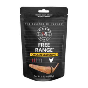 Free Range Chicken Seasoning refill bag with bold poultry spice blend packaging