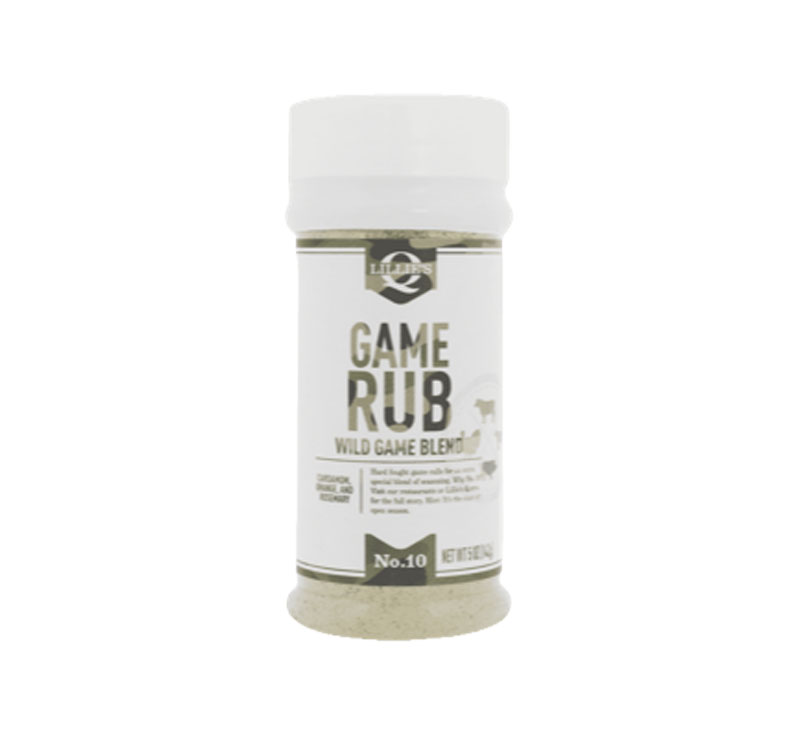 Lillie’s Q Game Rub Seasoning 5 oz container