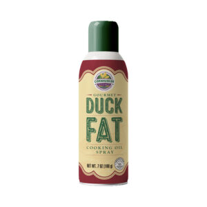 Gourmet duck fat cooking spray bottle