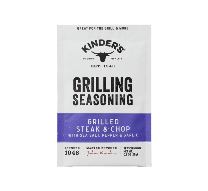 Bottle of Kinder’s Grilled Steak & Chop Grilling Seasoning