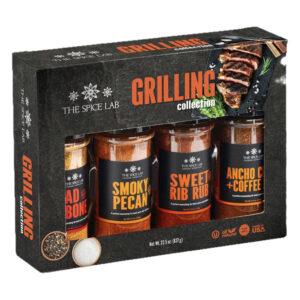 Grilling seasoning collection gift set with multiple spice bottles
