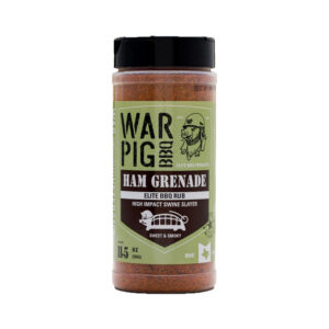 WarPig BBQ Ham Grenade Elite BBQ Rub seasoning bottle