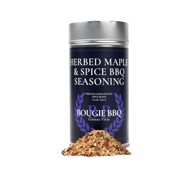 Bougie BBQ Herbed Maple and Spice BBQ Rub bottle
