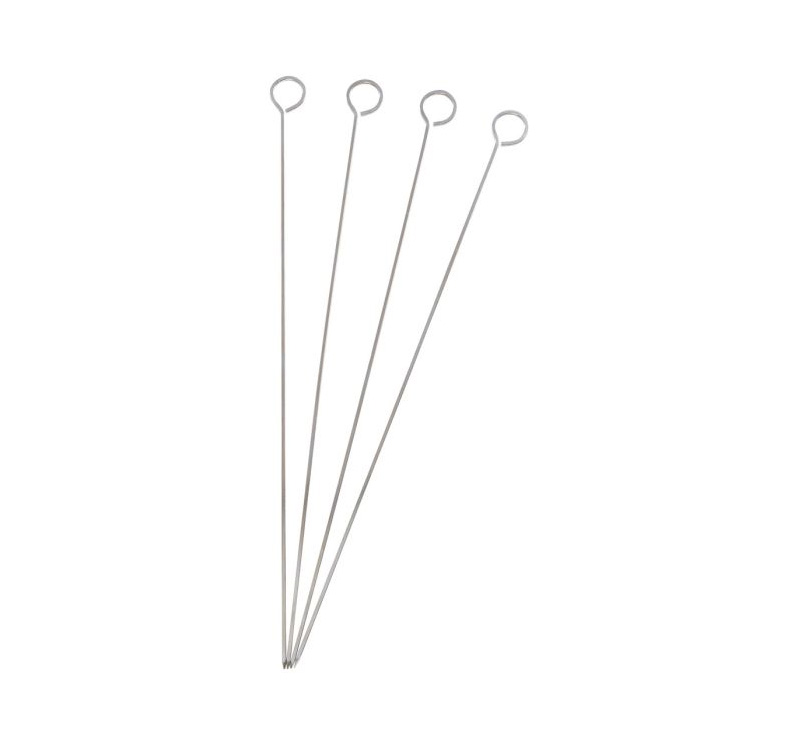 Chrome skewers with loop handles