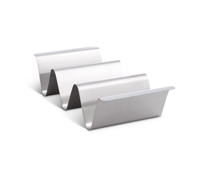 Stainless steel taco holder stands set of two