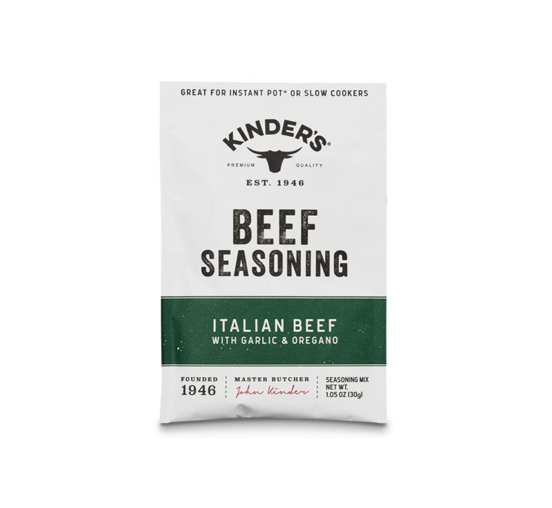 Bottle of Kinder’s Italian Beef Seasoning