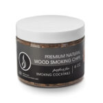 Jar of Outset kiln-dried mesquite wood smoking chips