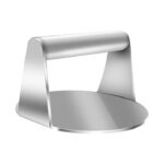Stainless steel burger smasher with handle