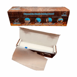 Box of Plastic Disposable Cutting Board packaging