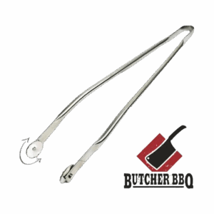 Rotating Barbecue Tongs with Butcher BBQ branding