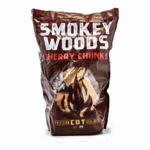 Smokey Woods Cherry Chunks bag packaging for BBQ smoking